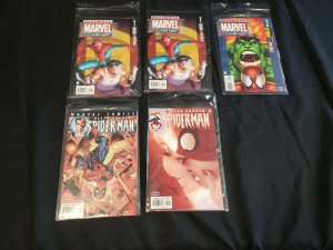 SPIDER-MAN 5PC (VF) ULTIMATE MARVEL TEAM-UP, WOLVERINE, HULK, DESTINATIONS 2001