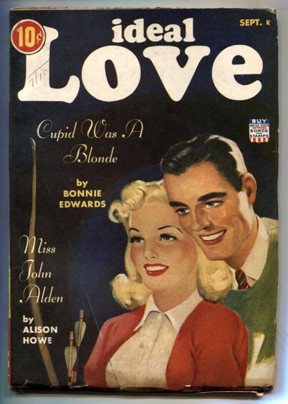 Ideal Love Pulp September 1942- Miss John Alden- Bonnie Edwards