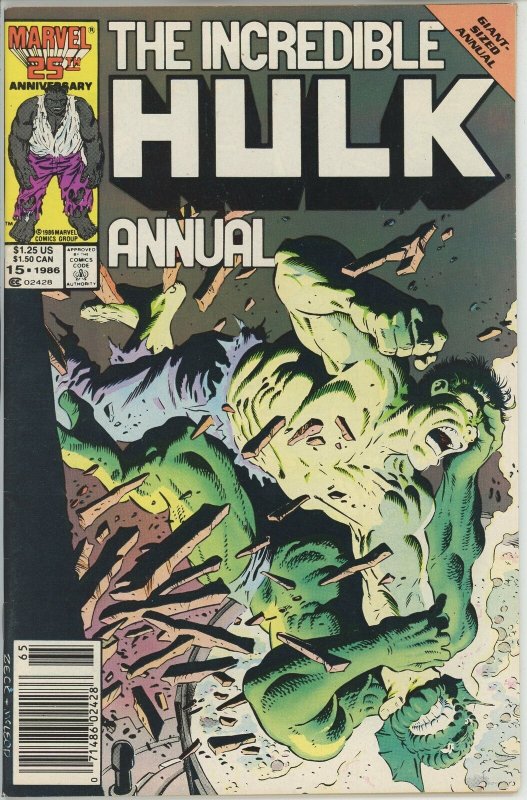 Incredible Hulk Annual #15 (1962) - 7.5 VF- *Body Double* Newsstand