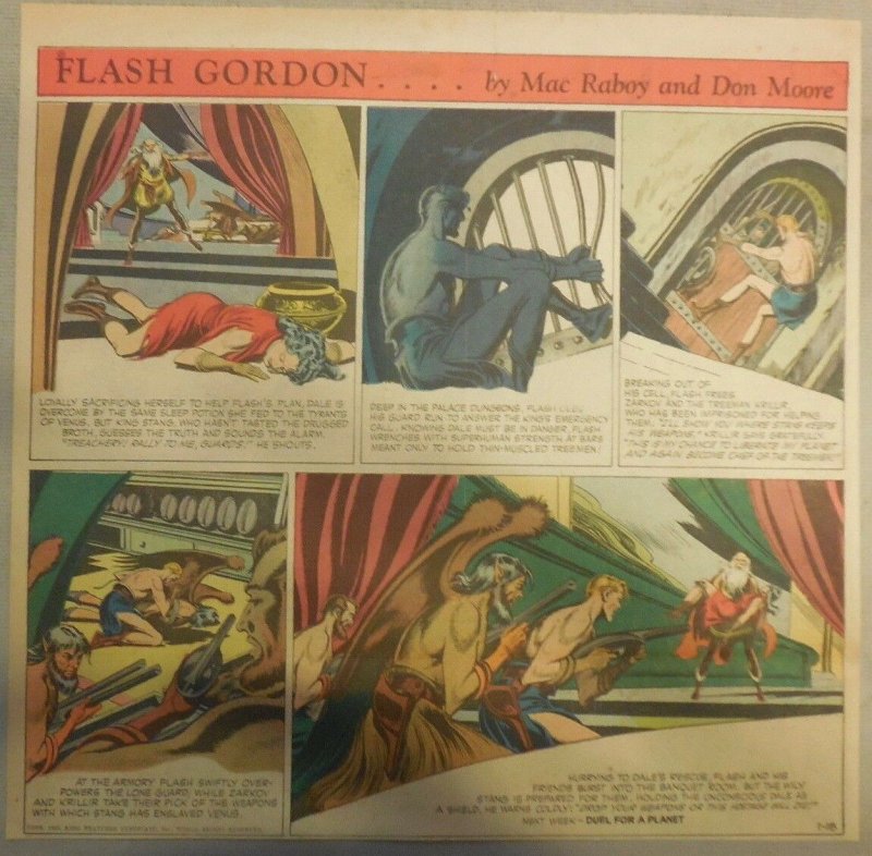 Flash Gordon Sunday Page by Mac Raboy from 1/18/1953  2/3's Full Page Size