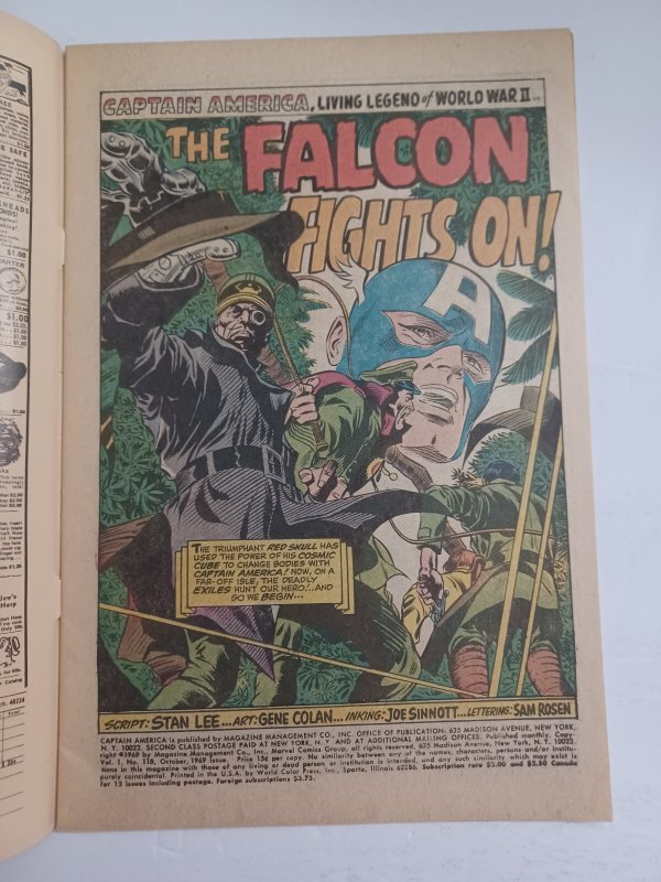 Captain America #118 - 2nd appearance Falcon - 1969 - FN
