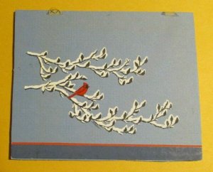CHRISTMAS Red Cardinal Bird on Snowy Branch 6x5 Greeting Card Art FN 6.0 #30011 
