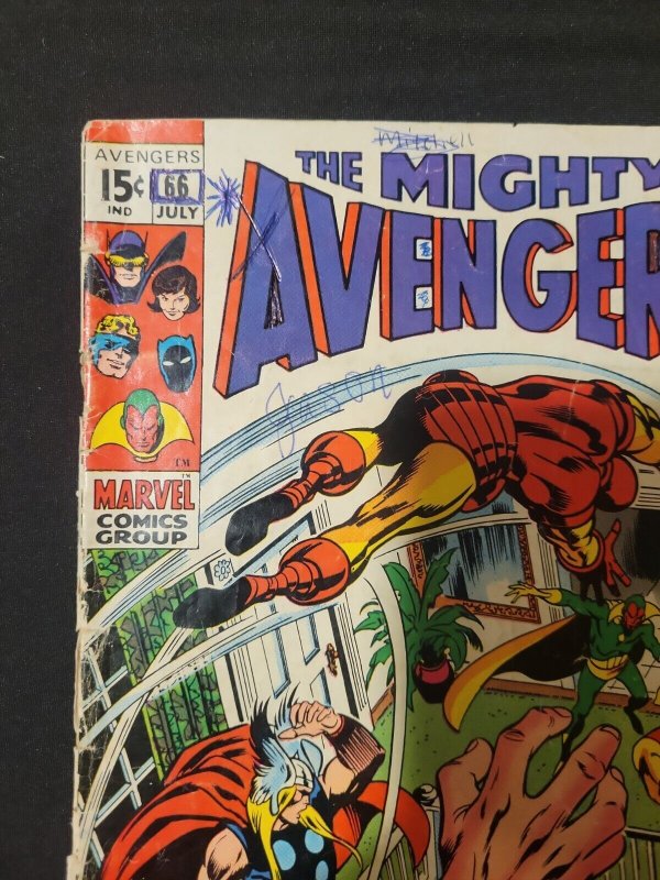 The Avengers 66 Marvel Comics 1969 Barry Smith Silver Age KEY A15 