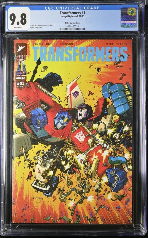 Transformers #1 CGC 9.8 1st Printing Ryan Ottley Variant Image 2023 Void Rivals