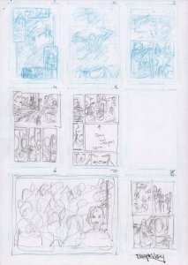 7 Pencil Page Layouts - Signed Art By Barry Kitson - 2023