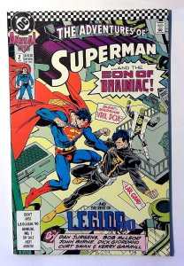 Adventures of Superman Annual #2 (1990) DC Comics 8.5 VF+ Brainiac Comic Book