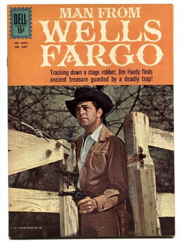 MAN FROM WELLS FARGO-DELL FOUR COLOR #1287-TV SERIES COMIC nm-