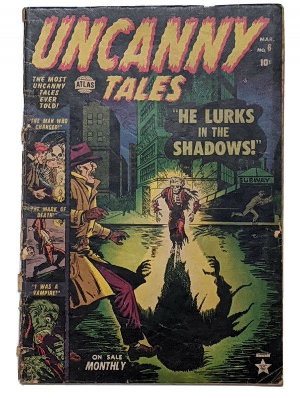 Uncanny Tales #6 Mar 1953, Atlas Good- 1.8 Carl Burgos cvr 