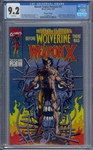 MARVEL COMICS PRESENTS #72 CGC 9.2 WOLVERINE WEAPON X NEWSSTAND WHITE PAGES