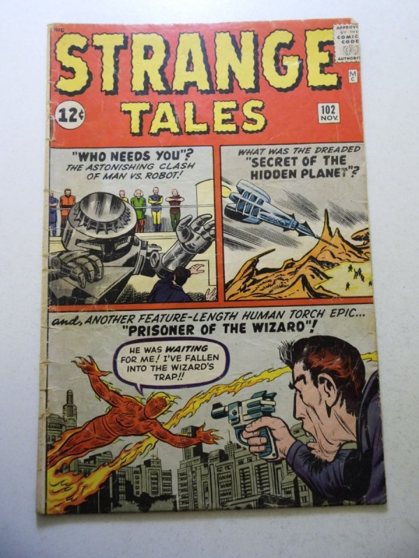 Strange Tales #102 (1962) GD/VG Condition 1 tear bc