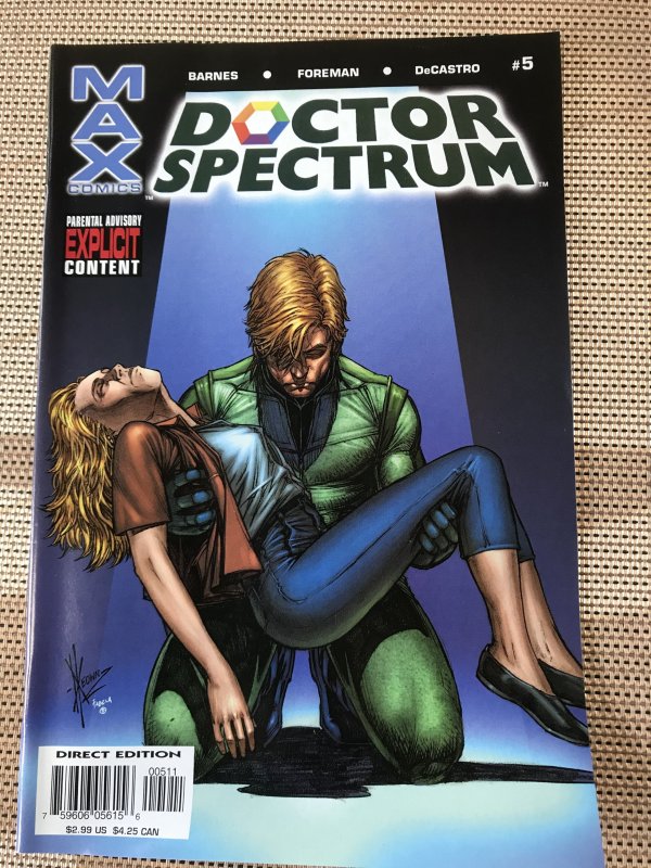 Doctor Spectrum #1, 2, 3, 4, 5 lot / run : Marvel Max 2005 VF’s; Sara Barnes