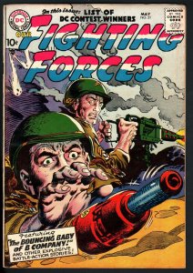 OUR FIGHTING FORCES #21 1957-DC WAR COMICS--WW II--HIGH GRADE 