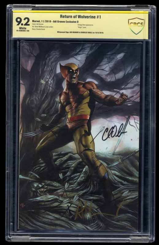 Return of Wolverine #1 CBCS NM- 9.2 Signed SS Adi Granov & Charles Soule