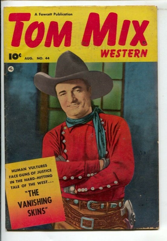 Tom Mix Western #44 1951-Fawcett-Photo cover -Carl Pfeufer story art-FN-