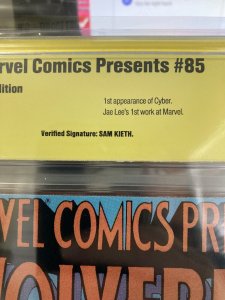 MARVEL COMICS PRESENTS # 85 WOLVERINE CBCS 9.0 SIGNED SAM KIETH, 1st Jae Lee Art