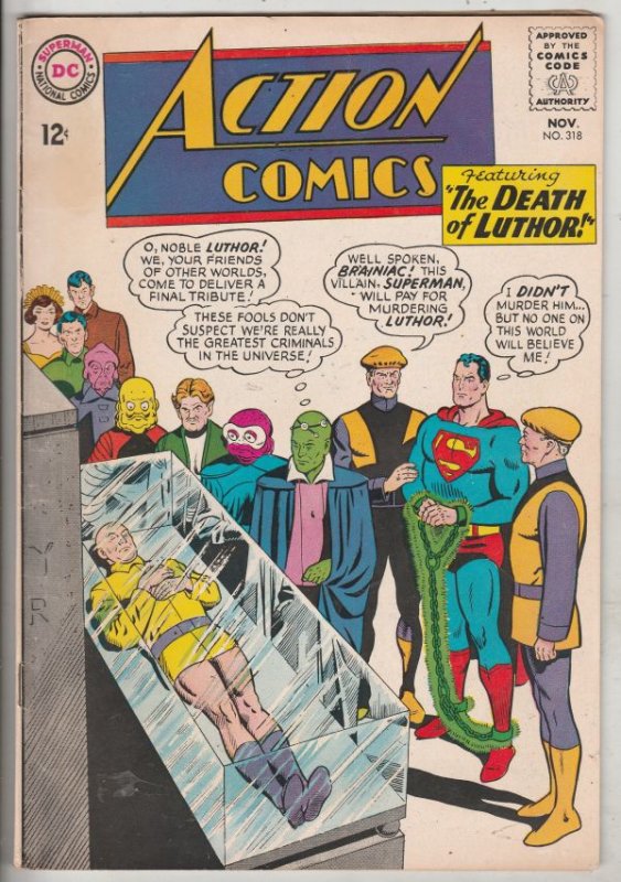 Action Comics #318 (Nov-64) VF+ High-Grade Superman, Supergirl