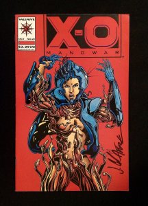 X-O Manowar #21  Valiant Comics 1993 VF+  SIGNED JIM CALAFIORE