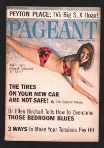 Pageant 9/1965-Claudine Auger Thunderball actress cover-Joey Heatherton-Hulla...