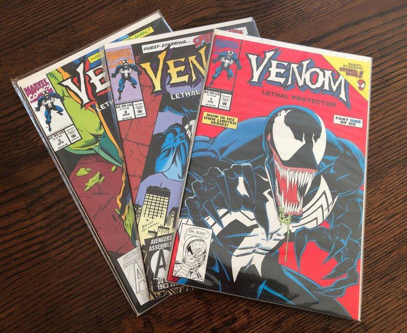 Venom Lethal Protector #1-3 PRIMO SET! 1994 Marvel