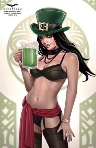Grimm Fairy Tales Tarot #5 St Paddy's Day Keith Garvey Lingerie Variant NM.