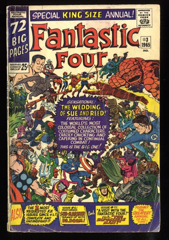 Fantastic Four Annual #3 GD/VG 3.0