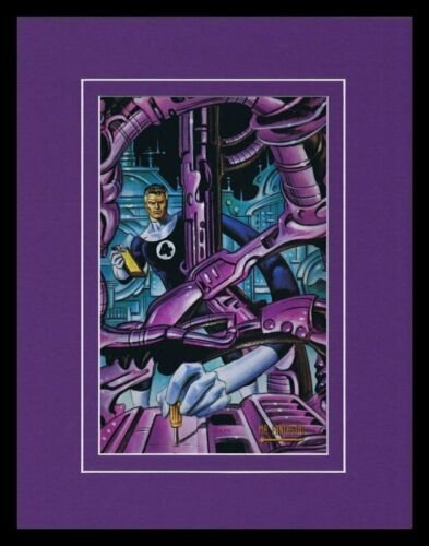 Mr Fantastic Reed Richards 1993 Framed 11x14 Marvel Masterpieces Poster Display  