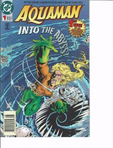 Lot Of 2 DC Comic Books Aquaman In the to Abyss #1 and Justice Society #1    ON2