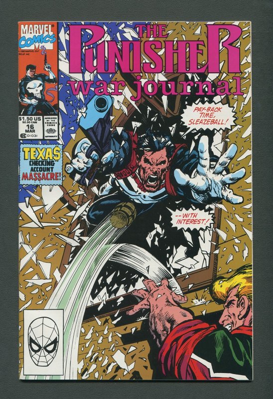 Punisher War Journal #16  / 9.4 NM /  March 1990