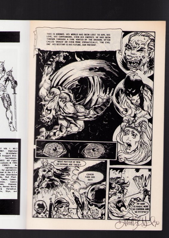 Dragonquest #2 - INSIDE COVER SIGNED BY TIM VIGIL! (9.0) 1987