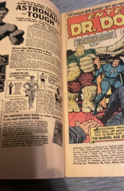 Fantastic Four #57 Regular Ed (1966)enter dr doom/Silver surfer mid grade plus