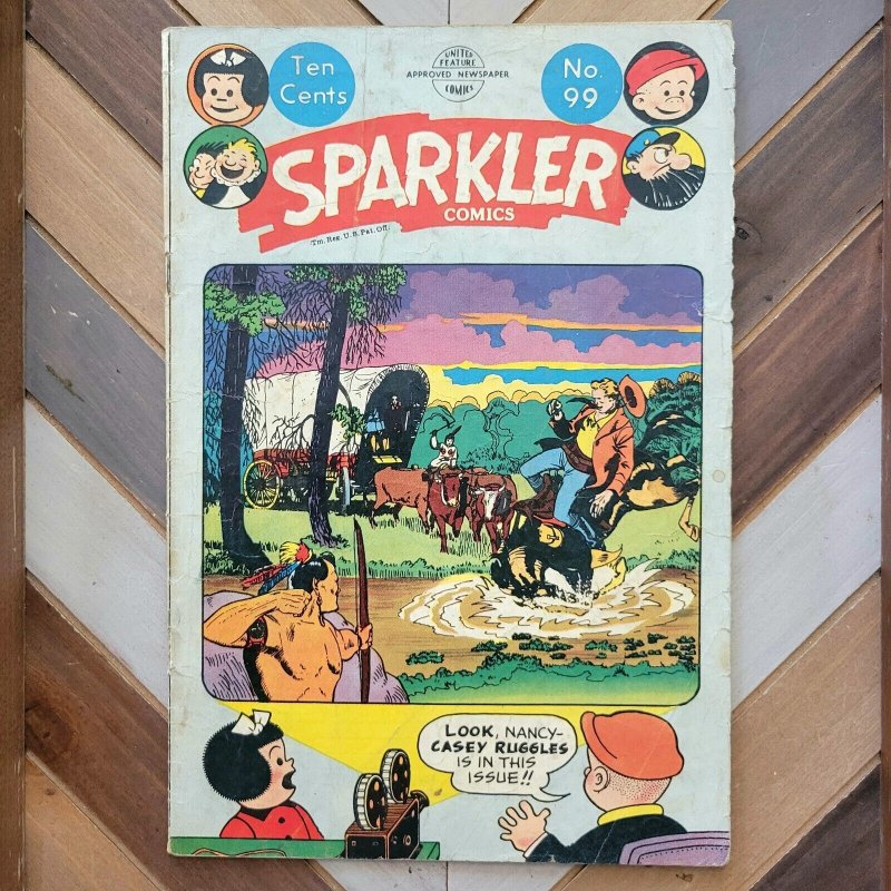 SPARKLER COMICS #99 VG- (1951) NANCY & SLUGGO, CASEY RUGGLES Pre-Code BUSHMILLER