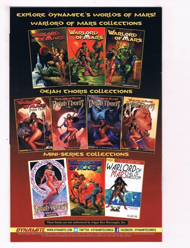 Lords Of Mars # 6 NM 1st Print Variant Cover Dynamite Comic Book Tarzan S66