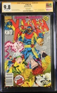 X-Men #8 1992 Marvel Comics CGC 9.8 SS Signed Jim Lee Newsstand White Pages 022