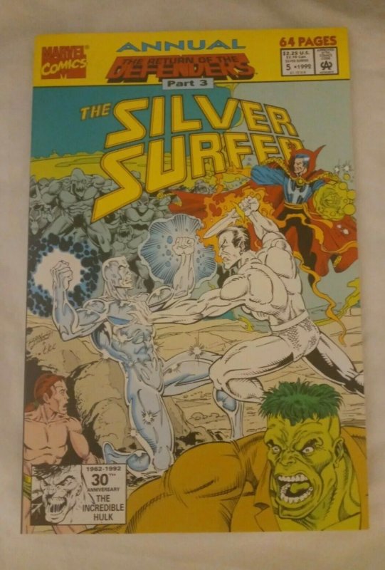 Vtg Silver Surfer Annual #5 Marvel Comics 1992 The Return of the Defenders VF NM 
