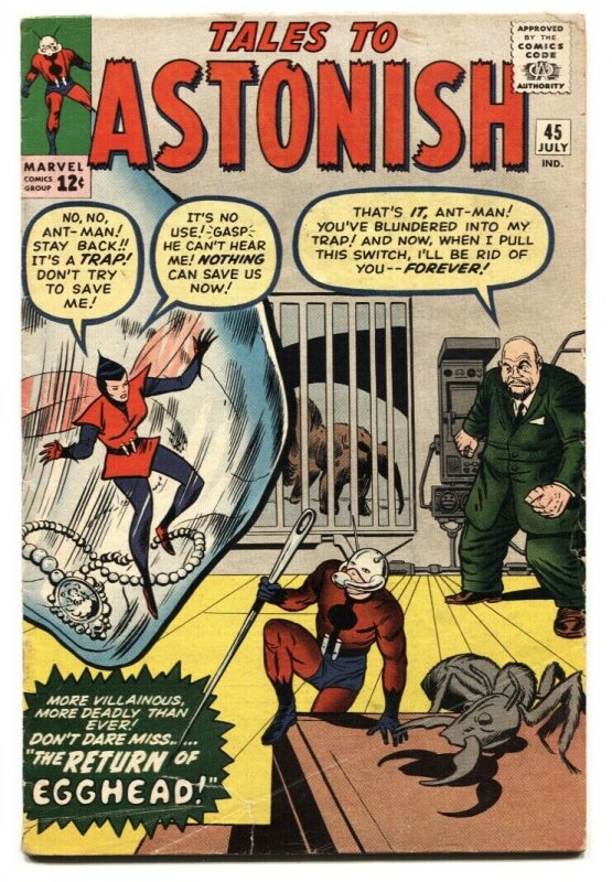 TALES TO ASTONISH #45 Second appearance of WASP - comic book