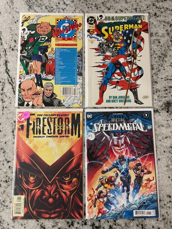 4 DC Comics Speed Metal 1 Firestorm 1 Superman 79 Who's Who 3 NM 1st Prt 59 J801 