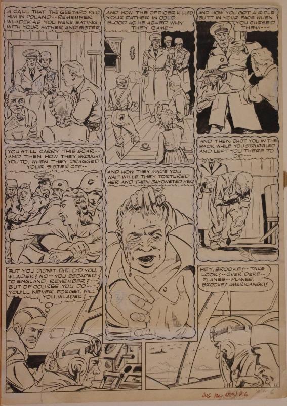 BOB POWELL original art, ALL NEW COMICS #4 pg 5, 1943, Bombs over Berlin, WWII