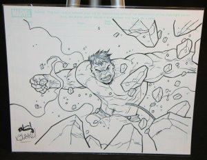 Hulk Drawing - Signed art by Kris Justice