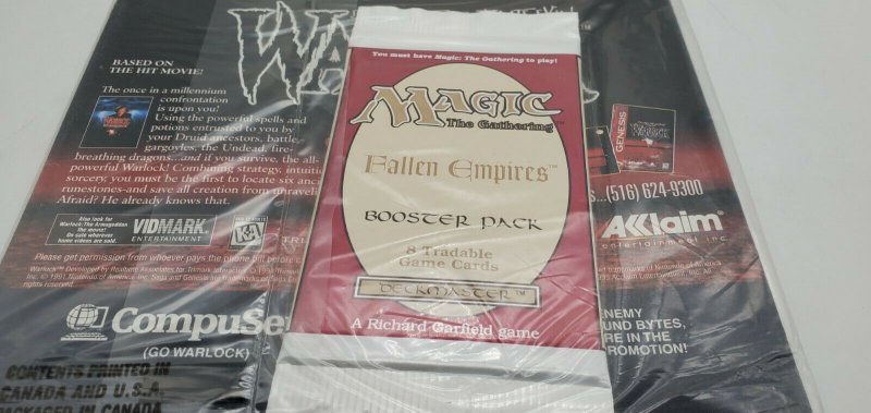MAGIC the GATHERING FALLEN EMPIRES #1 Factory bag sealed w/cards Last One!