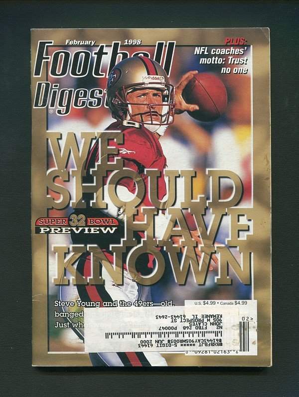 Football Digest / Steve Young / February 1998