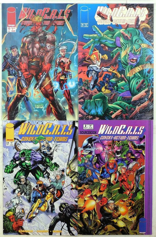 WildC.A.T.s Covert Action Teams Lot 4 #13, 14, 15 Sourcebook 2 1994 Image Comics