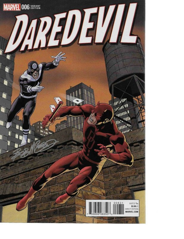 Daredevil #6 Bob McLeod 1:15 VARIANT signed by Bob McLoed NM