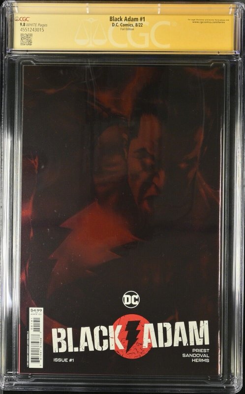 Black Adam (2022) #1 (CGC 9.8 SS) Signed Lucio Parrillo * DC Comics * Census = 6