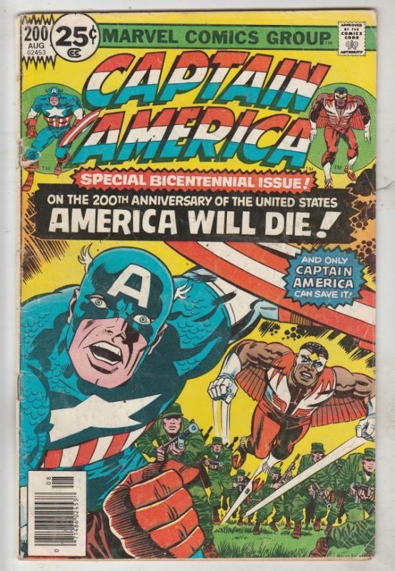 Captain America #200 (Aug-76) VG+ Affordable-Grade Captain America