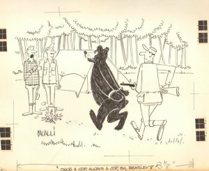 Bear Getting Arrested - Cop Hunter - 1954 art by Dick Cavalli