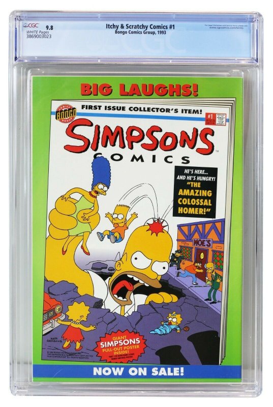 Itchy and Scratchy Comics #1 CGC 9.8 1993 Bongo Comics Simpsons