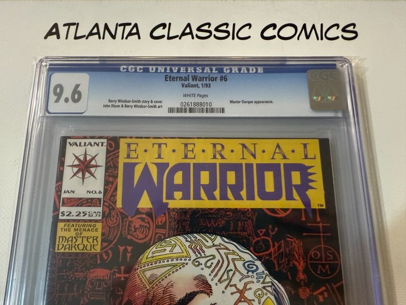 Eternal Warrior # 6 CGC Graded 9.6 Valiant Comic Book JH17