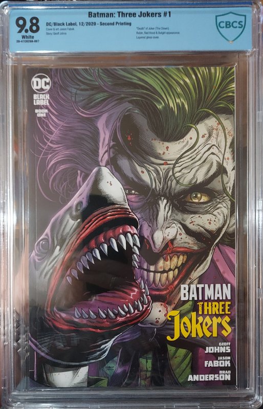 Batman: Three Jokers #1 CBCS 9.8 2nd print CVR/Art by J. Fabok
