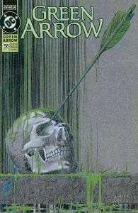 Green Arrow #58 FN ; DC | Mike Grell Skull Cover