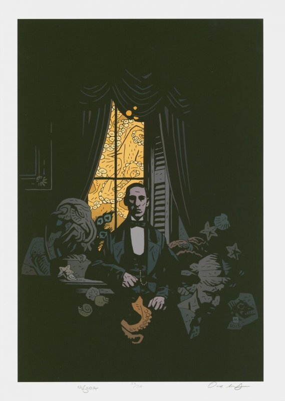 Mike Mignola & Dave Stewart SIGNED H.P. Lovecraft / Cthulhu #26/50